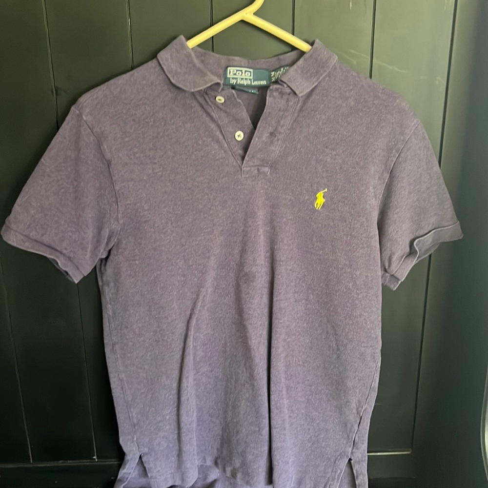 Purple and gold Medium Polo collared shirt